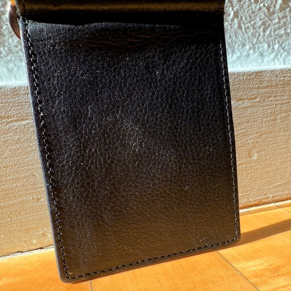 Mens leather money clip card holder, very thin - Picture 2 of 2